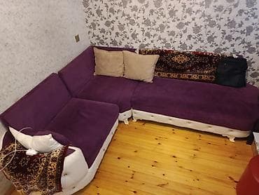 Künc divan 6 yastığı var, normal vəziyyətdədir, Bazası yoxdur — 1