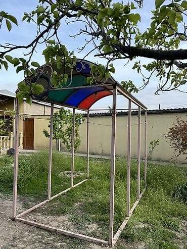dartma tavan hamam: Bağ üçün metal karkaslı kölgəlik söhbət gah yaxşı. vəziyyətdədir — 1