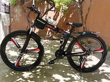 veloiped: Dağ/şosse tipli çoxfunksiyalı velosiped - Rəng: qara-qırmızı — 1