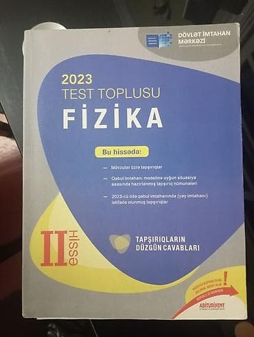 Məhsul: “2023 Test Toplusu – Fizika (II hissə)”, Dövlət İmtahan