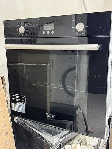 ariston temiri: Hotpoint Ariston quraşdırılan elektrik sobası - Ön panel: qara şüşə — 1