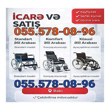 elil arabasl: İcarə və satış – əlil arabaları Məhsullar: - Standart əlil arabası – — 1