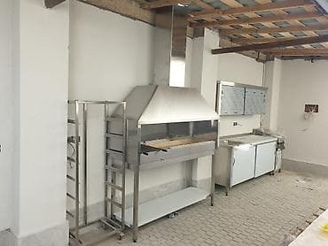 masa kafe: Sənaye tipli manqal/şişxana – paslanmayan poladdan Gastro Art şirkəti — 3