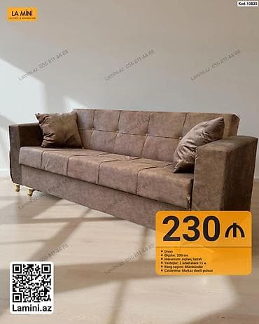 ofis divan: LA Mini divan - Ölçü: 200 sm - Mexanizm: açılan, bazalı (yataq və — 1
