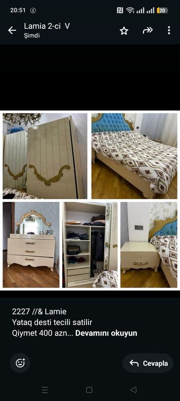 кровать детская: 2227 //& Lamie Yataq desti tecili satilir Qiymet 400 azn Deste — 1