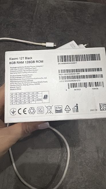 xiaomi mi11 t: Xiaomi 12T, 128 GB, rəng - Qara, 
 Sensor, Barmaq izi, İki sim kartlı — 3