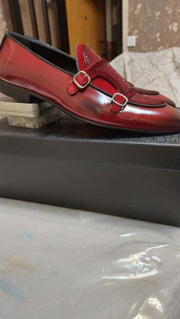 ayaqqabı кожанные: Məhsul: Kişi loafer ayaqqabısı – Fatih Shoes - Rəng: qırmızı-bordo — 3