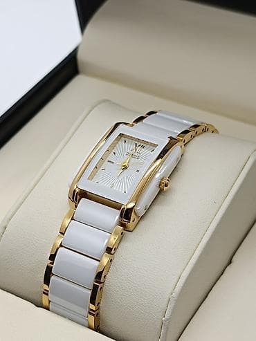 saat şamdan: Rado kvars qol saatları – keramik + metal kombinasiyalı zərif dizayn — 2