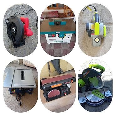 Dülgərlik üçün elektrik alətləri və stasionar avadanlıqlar dəsti