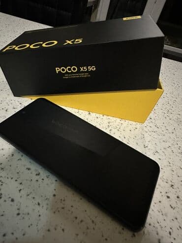 телефон для пожилых fly ezzy: Poco X5 5G, 256 GB, rəng - Qara, Barmaq izi — 2