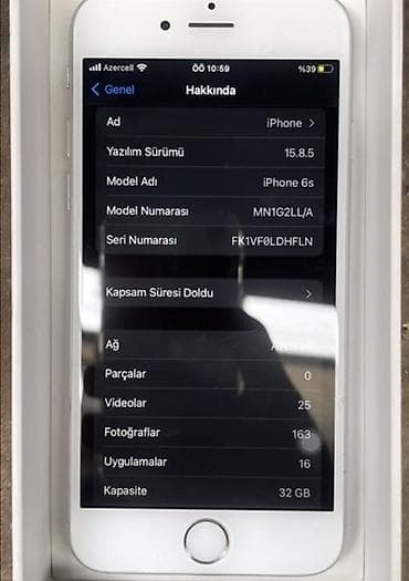i̇phone 8: IPhone 6s, 32 GB, Gümüşü, Barmaq izi — 3