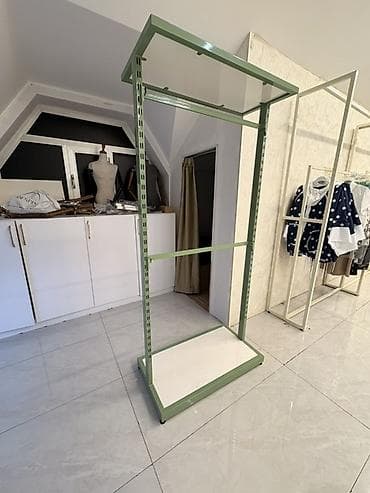 Mağaza avadanlığı: Mağaza üçün asqılı geyim stendi 15 eded - Material: möhkəm metal — 3