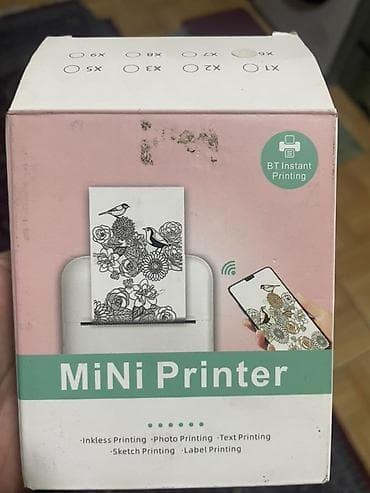 termal printer: Mini termal printer – model X5 - Portativ, mürəkkəbsiz (inkless) çap — 3