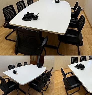 Ofis dəst mebeli: Masaüstü toplantı dəsti – ofis üçün ideal həll. - Geniş ölçülü, ağ — 1