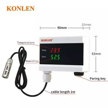 adam tərəzisi: Ağıllı kombinə edilmiş temperatur və rütubət detektoru model: konlen — 6