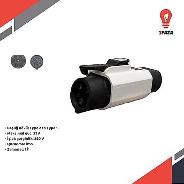 Type 2 IEC62196 to Type 1 J1772 Adapter İstənilən Avropa istehsalı