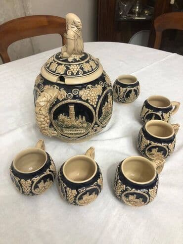 uşaq üçün yemək qab dəsti: Şərbət dəsti, Almaniya(QDR istehsalı), keramika, təzə — 4