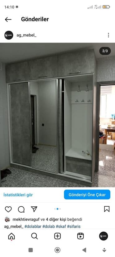 metbex dolabı: Прямой шкаф, Для прихожей, Для спальни, Для балкона, Для одежды, Купе, Встраиваемый, 5 дверей — 1