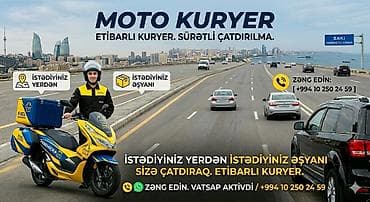 Moto kuryer xidməti – etibarlı və sürətli çatdırılma. - İstədiyiniz