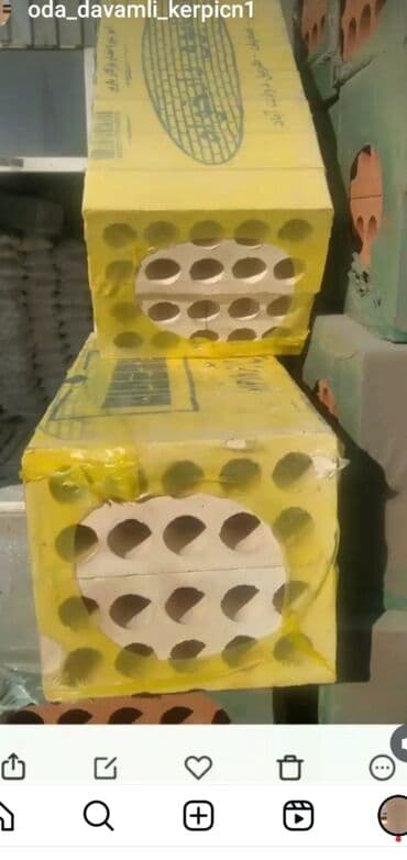 купить кирпич в баку: Oda davamlı, hər növdə hər ölçüdə istənilən rəngdə kərpiclər. içi — 25