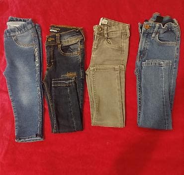 Джинсы и брюки: Uşaq cins şalvarları dəsti - Ümumi say: 12 ədəd - Növlər: dar/skinny — 2