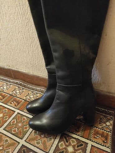 kişi üçün qırmızı çəkmələr: Ölçü: 38, rəng - Qara, Yeni — 2