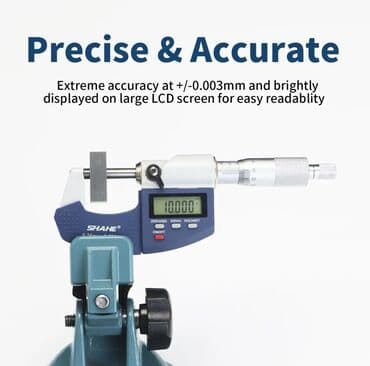 mikrometir: Mikrometr. -Model: SHAHE 0-25 mm - Yüksək dəqiqli, elektron. 1 — 3