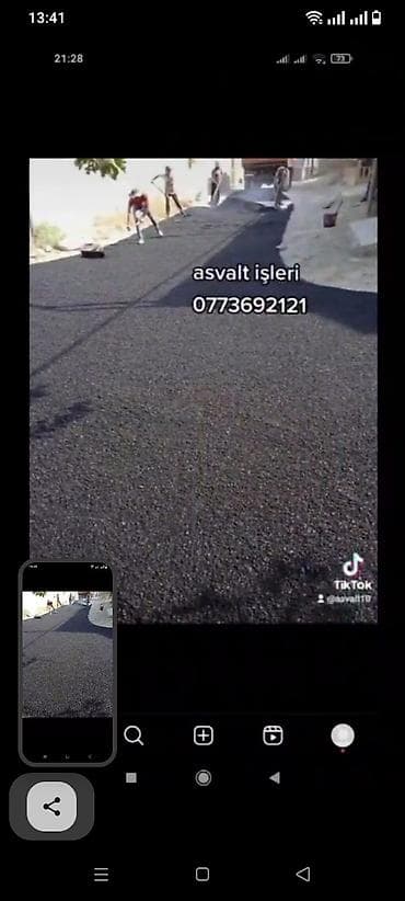 formagel nece edilir: Xidmət: Asfalt işləri Təsvir: - Hər növ asfaltlanma işləri: həyət və — 8