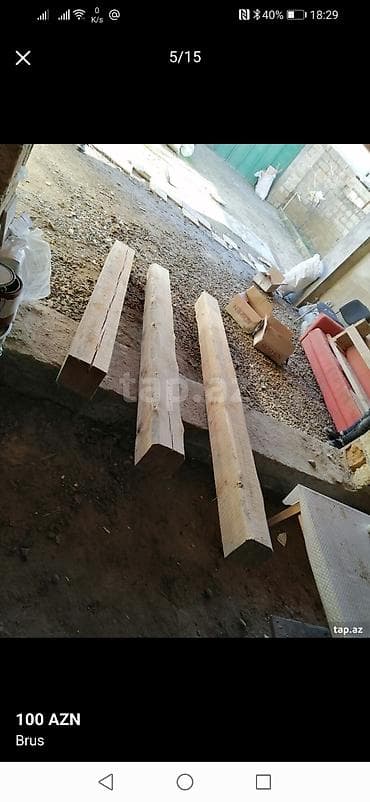 5 20 taxta qiymeti: Məhsul: Taxta bruslar Təsvir: - 3 ədəd kəsilmiş taxta brus - Dördkünc — 3