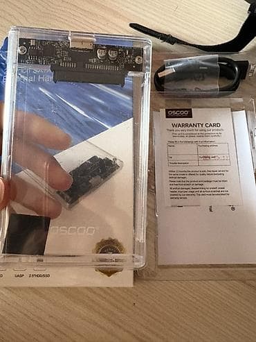 Korpuslar: OSCOO 2.5" SATA HDD/SSD üçün xarici korpus hdd/ssd box - Şəffaf — 1