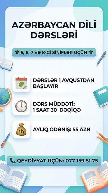 azerice rusca: 📚 Azərbaycan dili dərsləri – 5–8-ci siniflər üçün Azərbaycan dili — 1