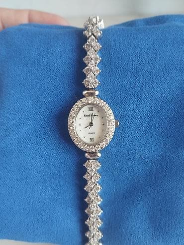 Royal Crown .Gumus qadın qol saatı – zərif zərgərlik tərzində - — 1