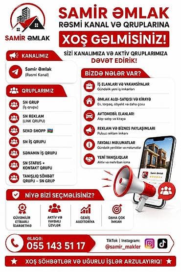 hisense tv kanal yigmaq: SAMİR ƏMLAK – rəsmi kanal və qruplar Xidmətin mahiyyəti: - Əmlak — 1