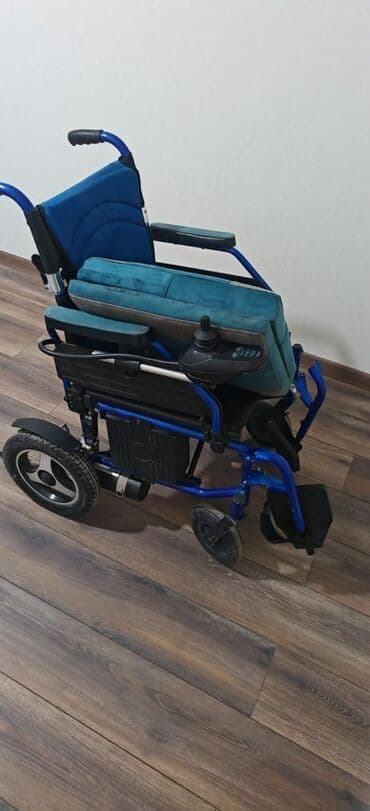 Elektrikli əlil arabası - Rəng: mavi-qarışıq çərçivə, mavi oturacaq — 1