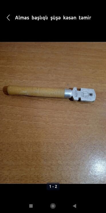 Almas başlıqlı şüşə kəsən təmir tikinti aləti 2 ədəd. Yenidir