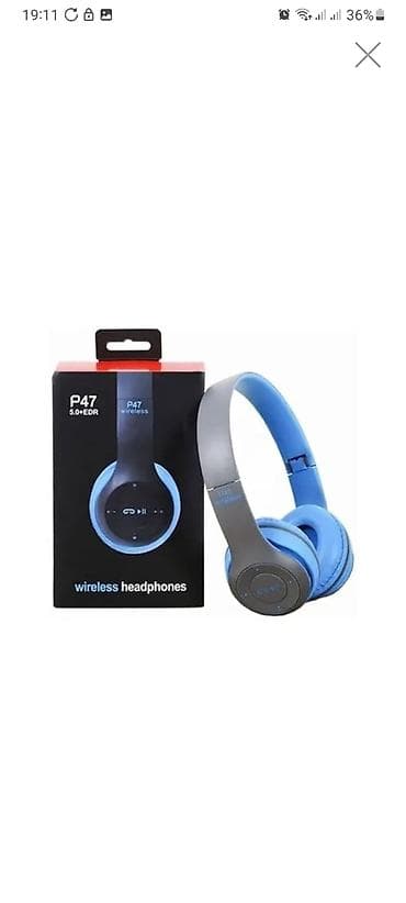 masaustu komputerlər: Məhsul: P47 Wireless qulaqcıq - Bağlantı: Bluetooth (4.1+EDR yazısı — 5