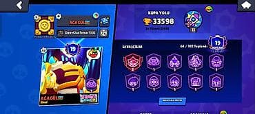vazol gear: Brawl Stars oyunu üçün hesab - Kupa: 33,598+ - Trophy Road səviyyəsi — 2