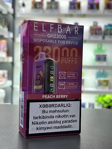 alpha qelyan: Məhsul: Elfbar GH23000 – birdəfəlik pod cihazı Xüsusiyyətlər: - 23000 — 4