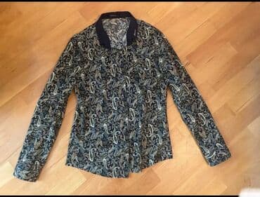 Ножи: Qısaqollu ağ köynək - Klassik yaxalıq, düyməli ön hissə - Sadə — 5