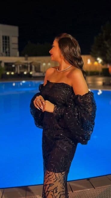 sederek toy geyimleri instagram: Qara axşam/gecə geyimi – şıq ziyafət donu - Model: ofşin (çiyinlər — 2