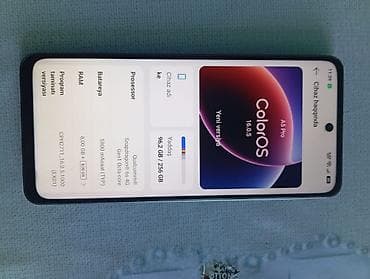 telefon sogutucu: Oppo A5 Pro, 256 GB, rəng - Boz, Barmaq izi — 2