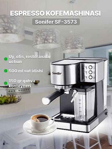 ev kinoteatiri: Qəhvə maşını Sonifer, Yarımavtomat, Süd qabı ilə, İşlənmiş — 2