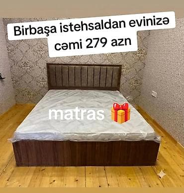 Çarpayılar: Yeni, İkinəfərlik çarpayı, Bazasız, Matras ilə, Siyirməsiz — 1