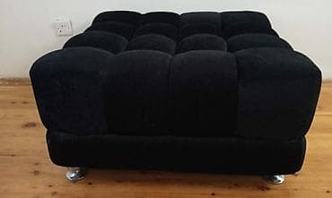 gaming oturacaqlar: Pufik oturacaq, Vеlur parça, rəng - Qara — 2