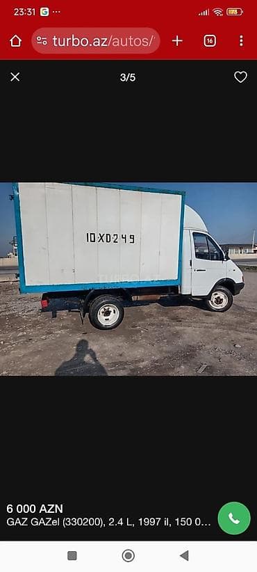 mersedes 208 d: QAZ 1997 il, motor 2.4 l, Furqon — 3