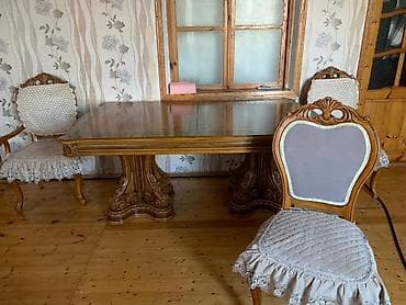 isti doseme: Qonaq otağı üçün, Açılmayan, Dördbucaq masa, 6 stul — 2