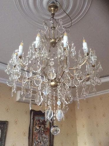 lyusturlar: Çılçıraq, 10 və daha çox lampa, Xrustal — 2