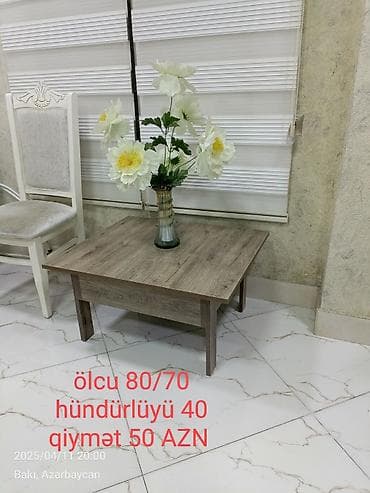 Jurnal masası, Yeni, Açılmayan, MDF, Kvadrat masa lalafo.az -da Jurnal masası, Yeni, Açılmayan, MDF, Kvadrat masa