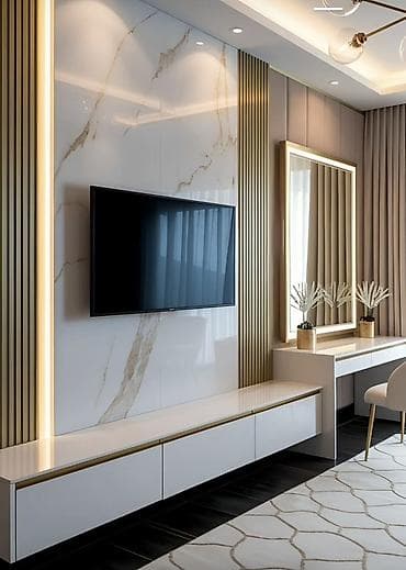 ev əşya: Прямой ТВ стенд, С полками — 10