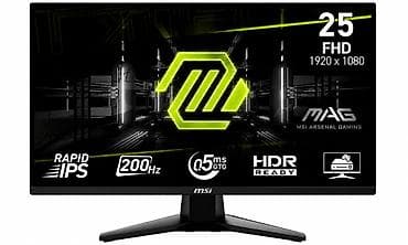 07 manitor: MSI MAG 255F E20 RAPID IPS 200HZ ✔ Məhsul yenidir. Ağzı bağlı qutu — 1